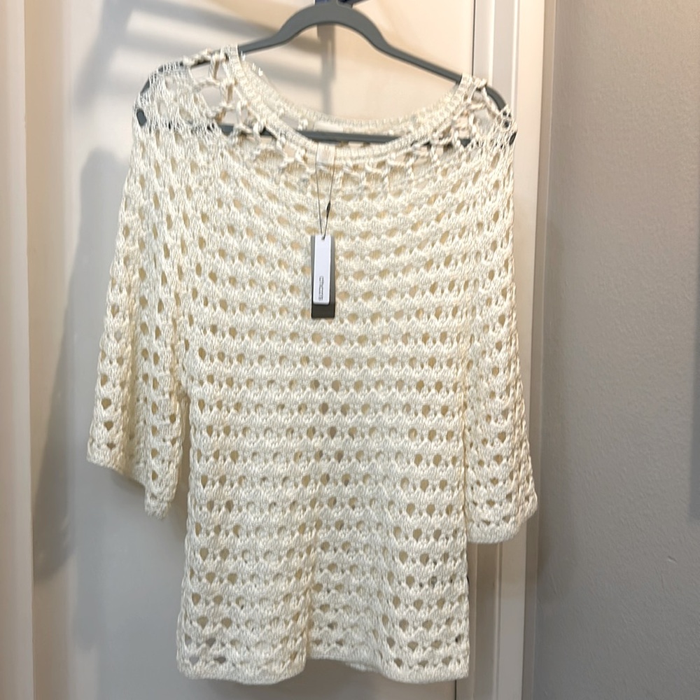 NWT CHICO’S  open weave sweater